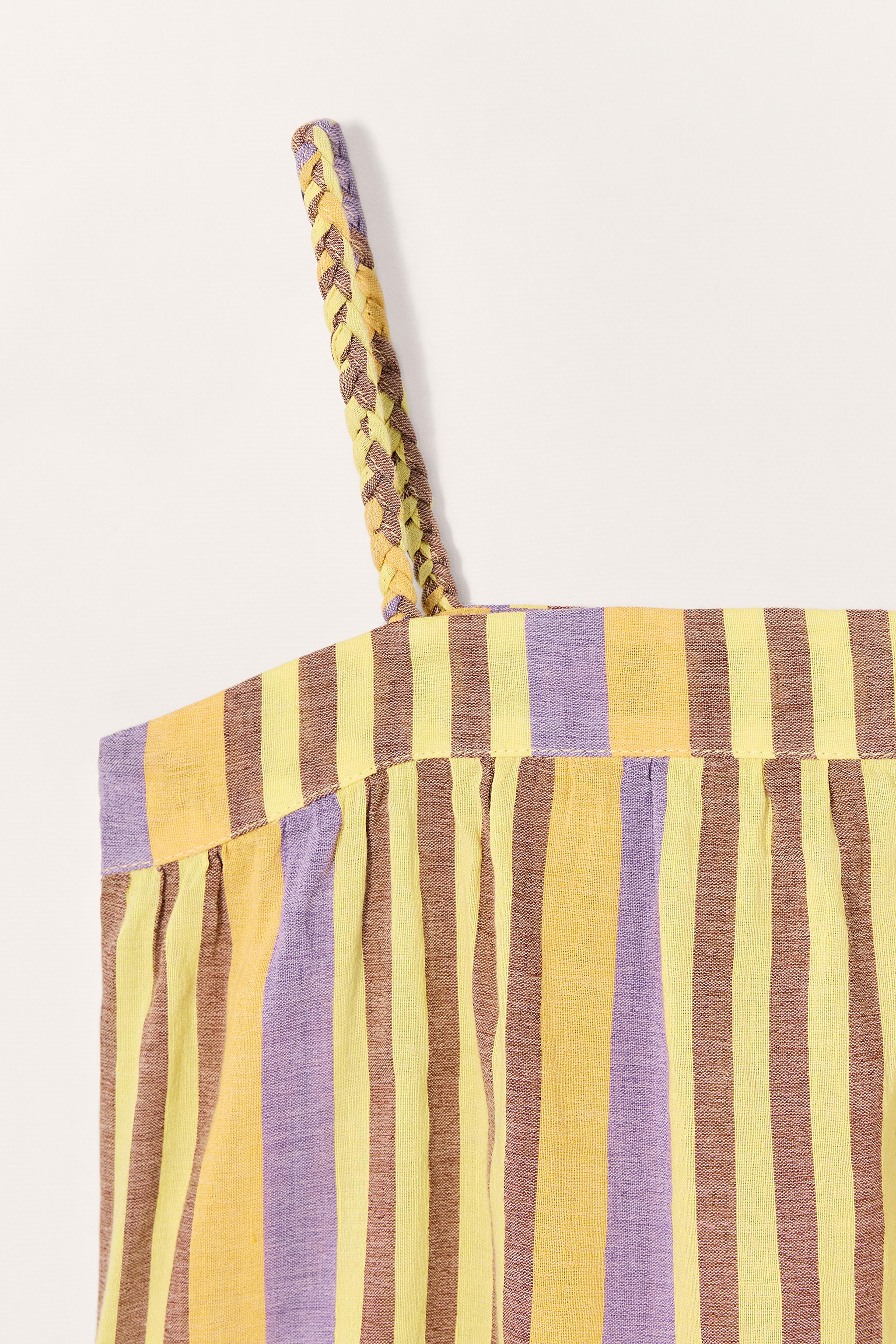 STRIPED COTTON LINEN TOP LIMITED EDITION